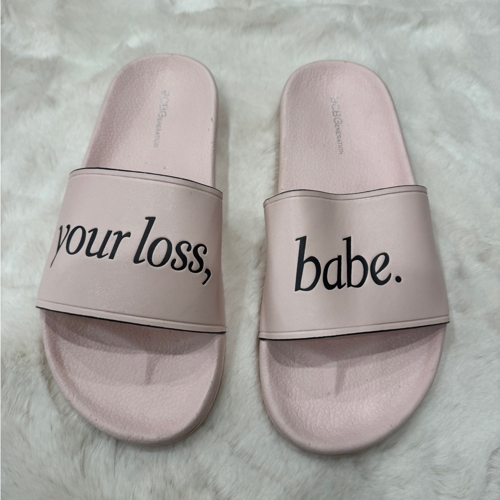 Bcbg Generation Pink Slides (NWOT)